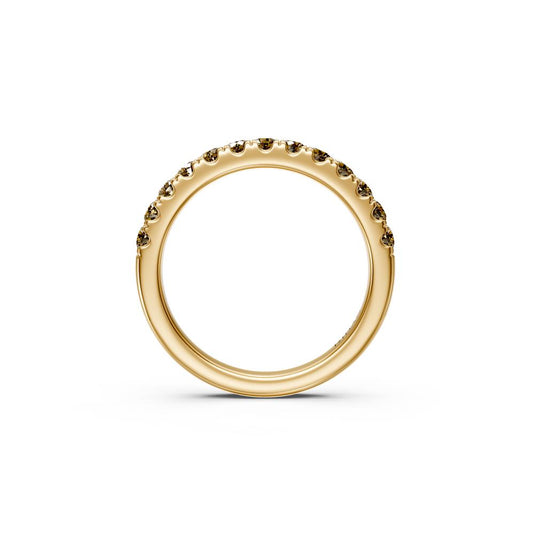 Cognac Diamond Band Ring in Yellow Gold JFA200850