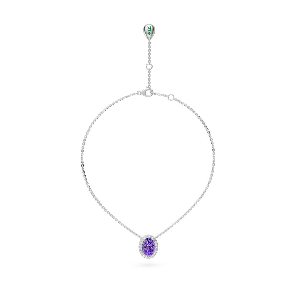 White Gold Necklace with Tanzanite Stone R36781224