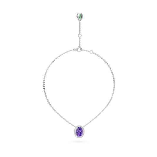 White Gold Necklace with Tanzanite Stone R36781224