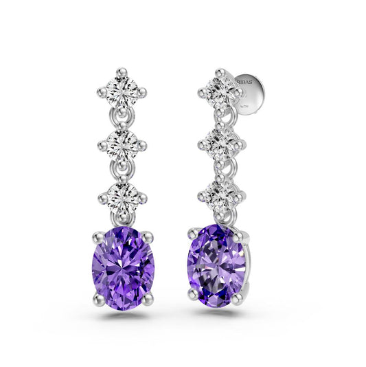 Diamond Earrings with Tanzanite in White Gold R36741224