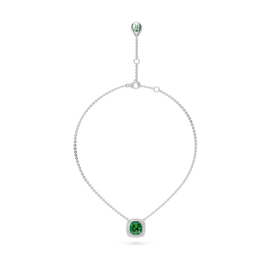 White Gold Necklace with Tsavorite Stone R37361224