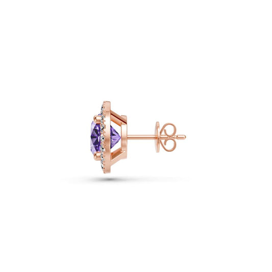 Diamond Earrings with Tanzanite in Rose Gold R37171224