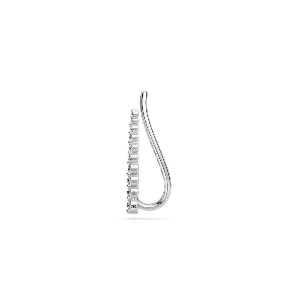 Arc Diamond Earrings in White Gold JFA202510