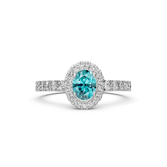 White Gold Rings with Tourmaline Stone R36401224