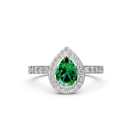 Diamond Ring with Tsavorite in White Gold R39620125