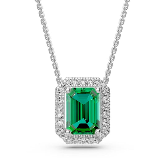White Gold Necklace with Tsavorite Stone R36271224