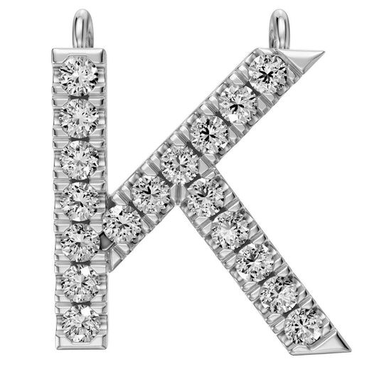 Diamond Letter K Pendant in White Gold R35121224