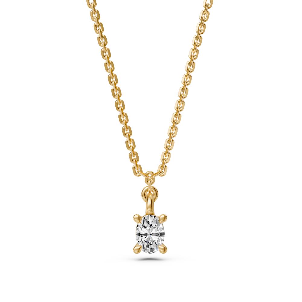 Diamond Necklace with chain in Yellow Gold JFA199725