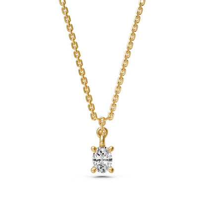 Diamond Necklace with chain in Yellow Gold JFA199725