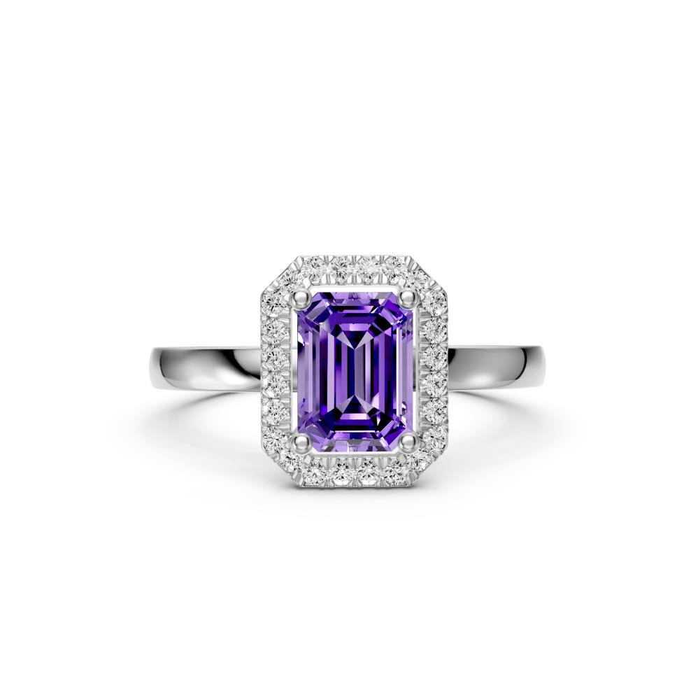 Diamond Ring with Tanzanite in White Gold R38811224