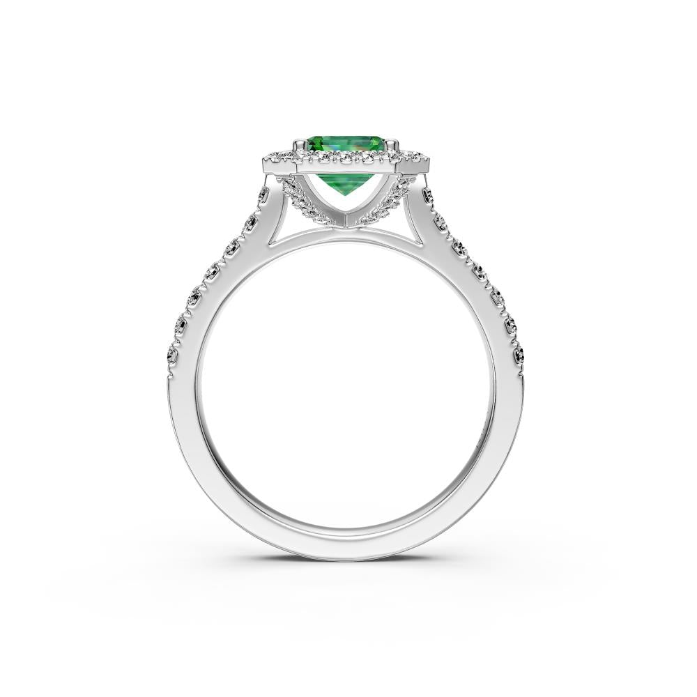 Diamond Ring with Tsavorite in White Gold R36331224