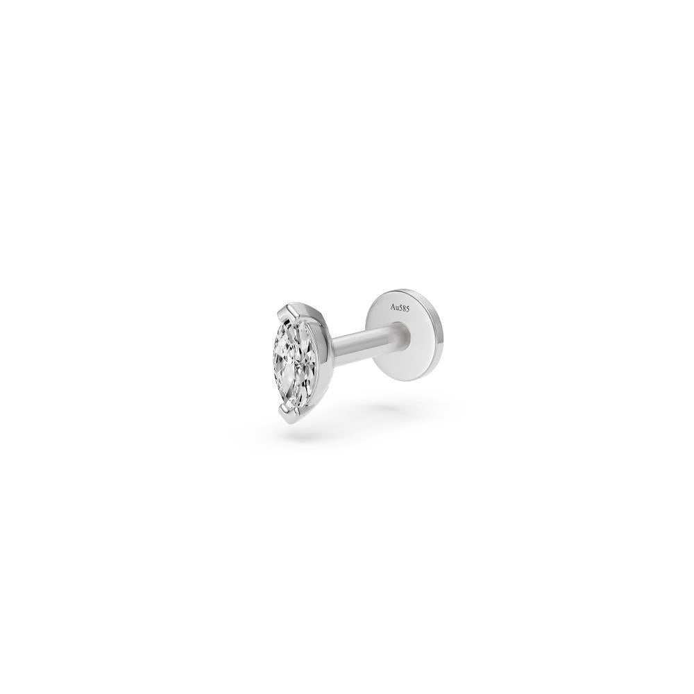 Marquise Diamond Piercing in White Gold JFA202171