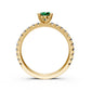 Diamond Ring with Tsavorites in Yellow Gold R39560125