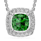 White Gold Necklace with Tsavorite Stone R37341224