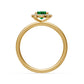 Yellow gold ring with Tsavorites R39080825