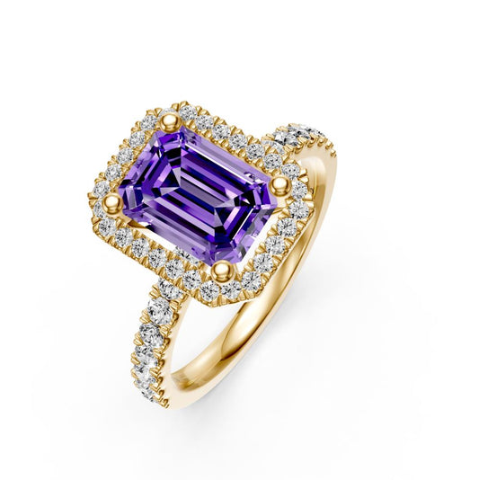 Diamond Ring with Tanzanite in Yellow Gold R38901224