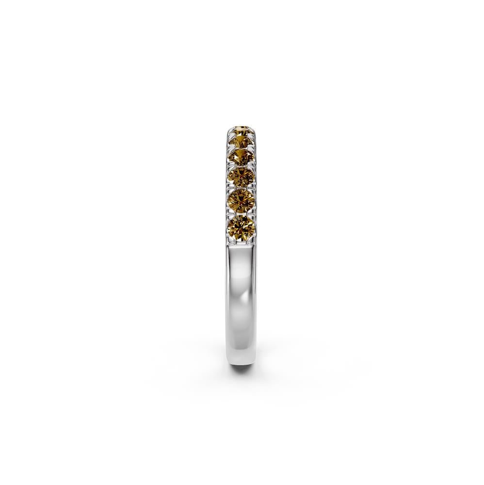 Cognac Diamond Band Ring in White Gold JFA16268