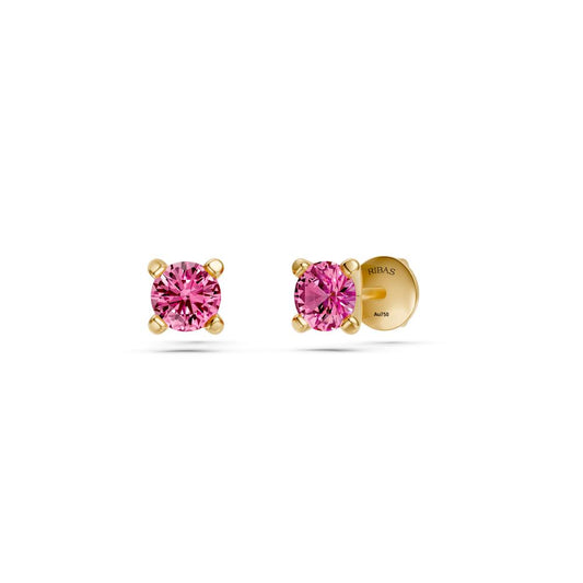 Pink Sapphire Earring in Yellow Gold R01490325