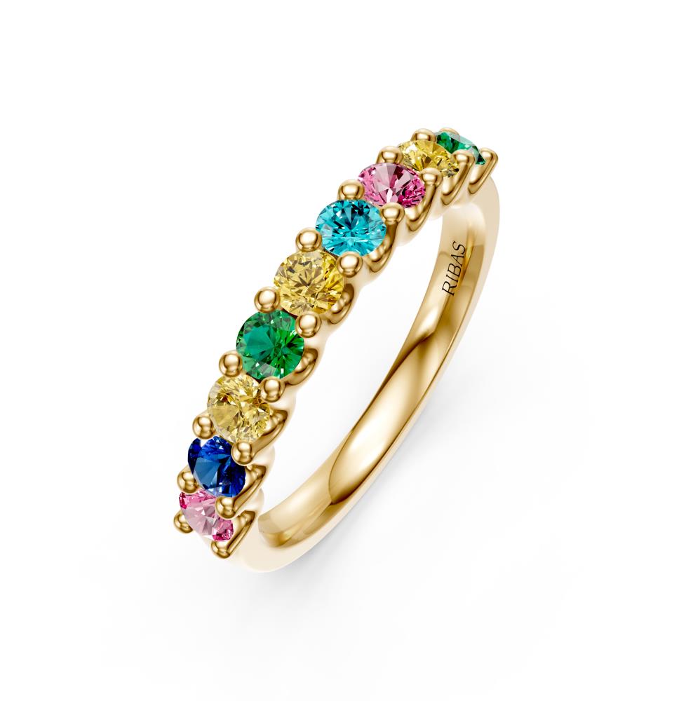 Sapphire Band Ring in Yellow Gold R02790325