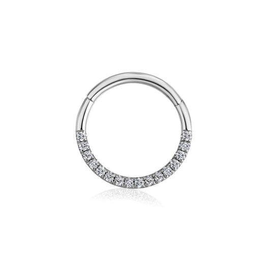 Diamond Hoop Earring in White Gold JFA202232