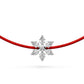 String Bracelet in White Gold and Diamonds "Snowflake" R23071124P