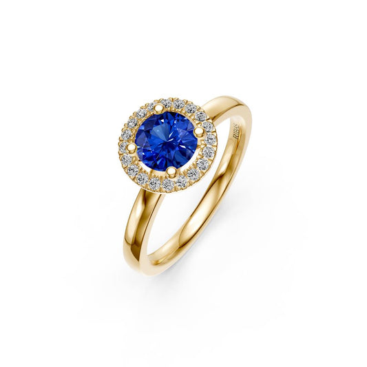 Diamond Ring with Tanzanite in Yellow Gold R37261224