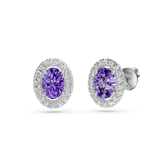 Diamond Earrings with Tanzanite in White Gold R37661224