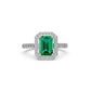 Diamond Ring with Tsavorite in White Gold R36331224