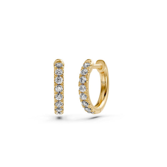 Diamond Hoop Earrings in Yellow Gold JFA7536