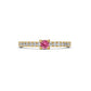 Diamond Ring with Pink Sapphire in Yellow Gold R03470325