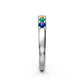 Sapphire Band Ring in White Gold R02700325