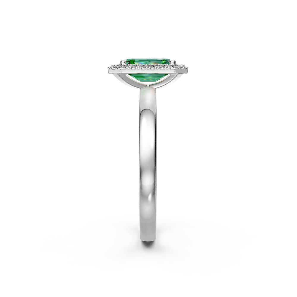 Diamond Ring with Tsavorite in White Gold R36291224