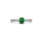 Diamond Ring with Tsavorites in White Gold R36421224