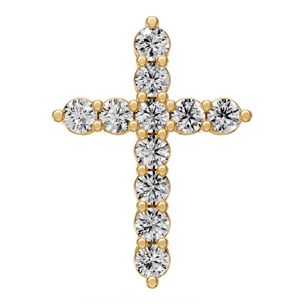 Diamond Cross Pendant in Yellow Gold R22091124