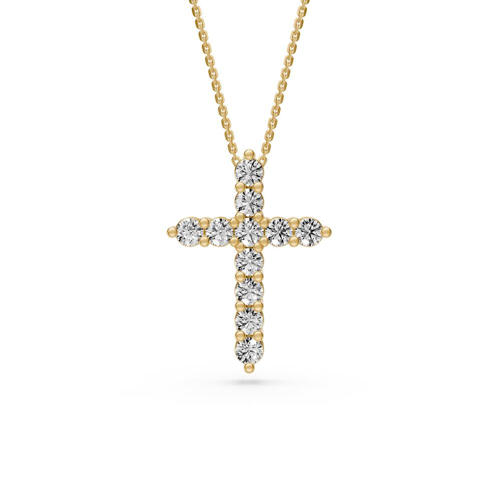 Diamond Cross Pendant in Yellow Gold R22111124