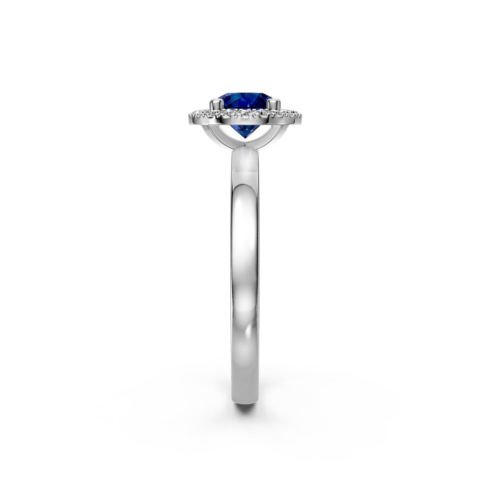 Diamond Ring with Tanzanite in White Gold R37271224