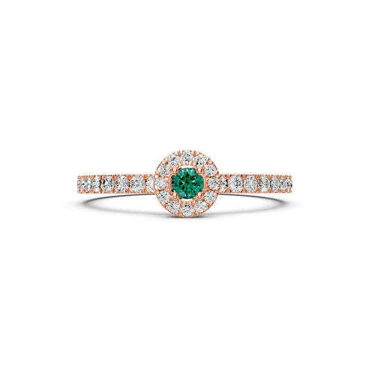 Diamond Ring with Sapphire in Rose Gold R02480325