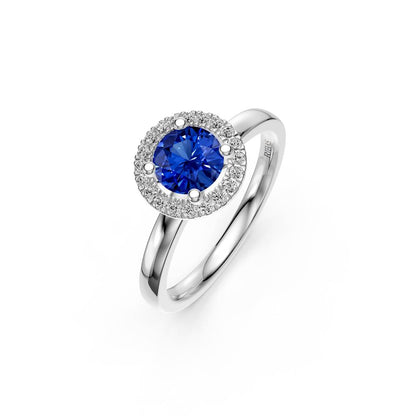 Diamond Ring with Tanzanite in White Gold R37271224