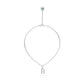 White Gold Mini Pendant Necklace with Diamonds, letter B R39291224P