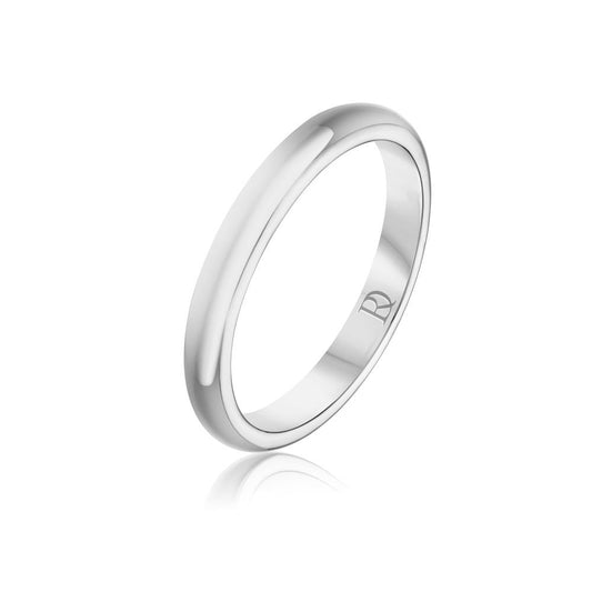 Wedding Band Ring in White Gold JFA3194