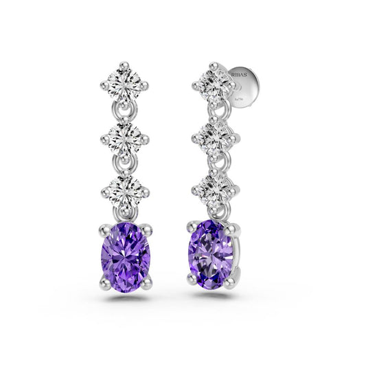 Diamond Earrings with Tanzanite in White Gold R37771224