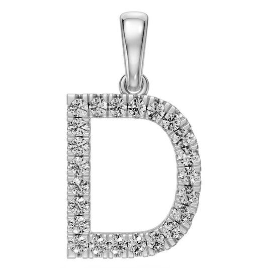 Diamond Letter D letter in White Gold JFA10093