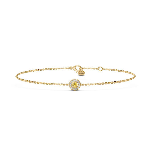 Yellow Sapphire Bracelet with Diamonds in Yellow Gold R03060325