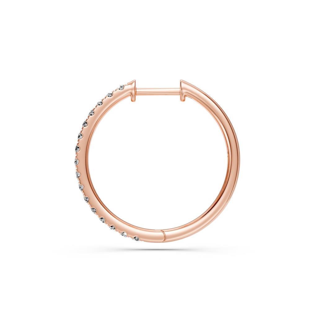 Diamond Hoop Earrings in Rose Gold R22651124