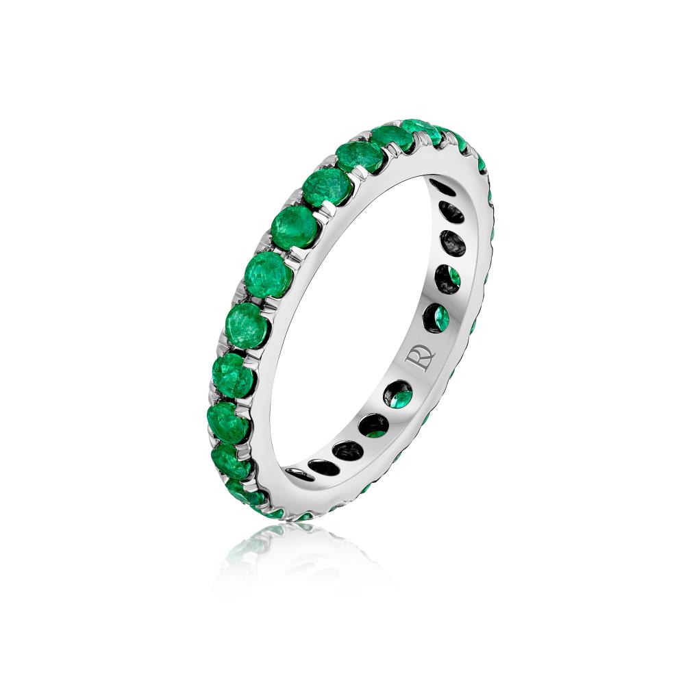 Emerald Band Ring in White Gold JFA5325