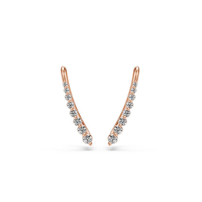 Arc Diamond Earrings in Pink Gold R22191124