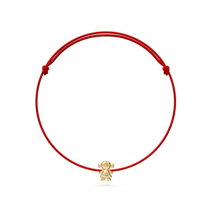 String Bracelet with Diamond in Yellow Gold "Girl" LP2005