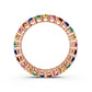 Sapphire Band Ring in Rose Gold R02900325