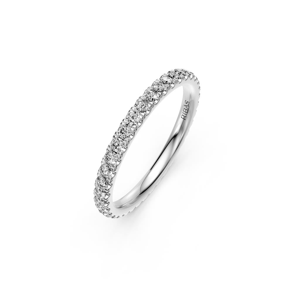 Diamond Band Ring in White Gold JFA199739