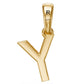 Yellow Gold Mini Pendant Necklace with Diamonds, letter Y JFA199027